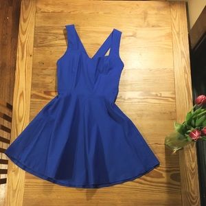 Retro style blue dress